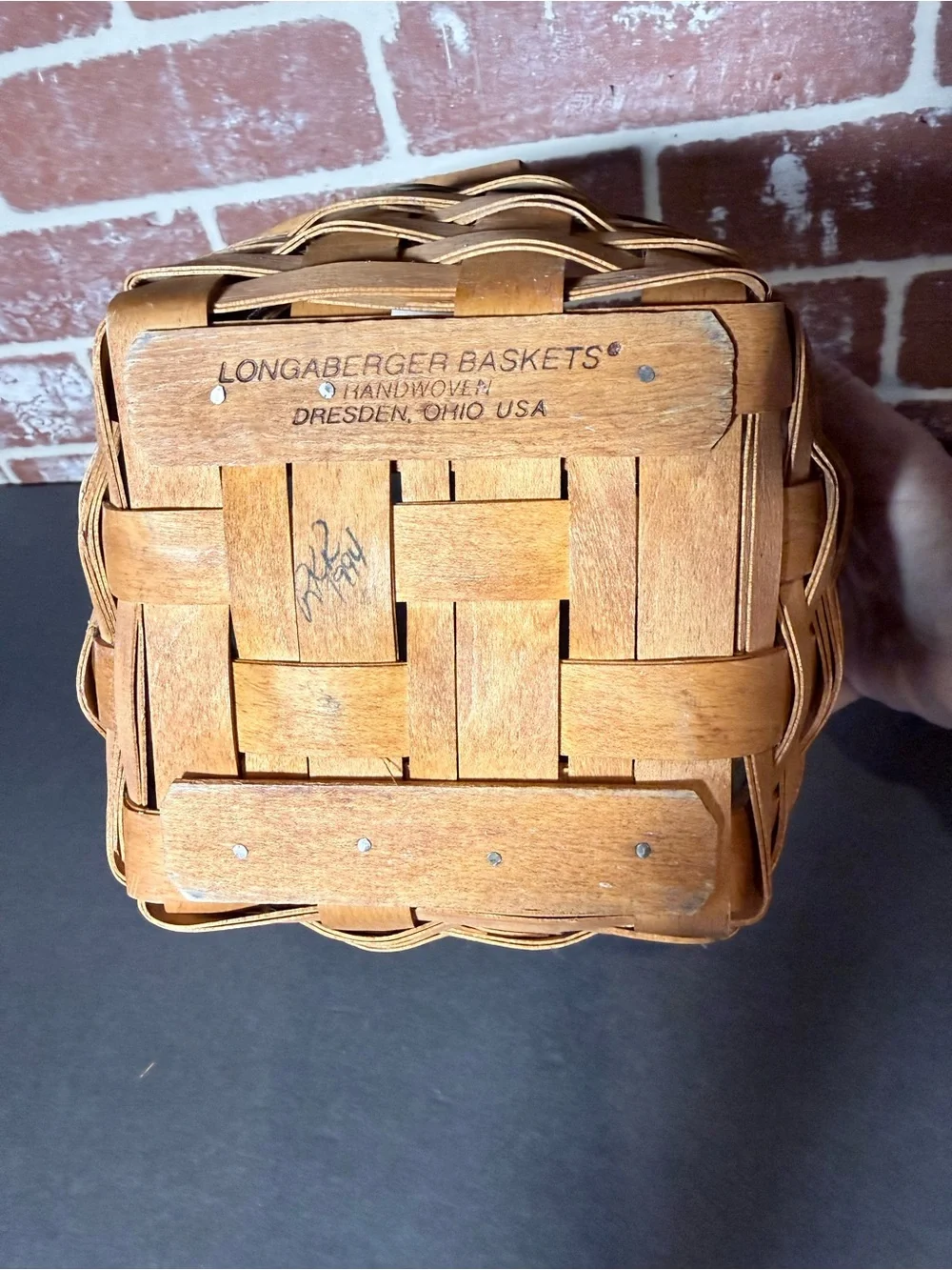 Longaberger Holiday Cheer Basket 1996- with Green Accent Christmas Collection